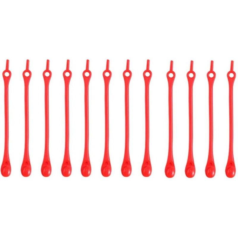 Camerazar Silikonové Elastické Tkaničky Bez Vázání, Červené, 12 cm