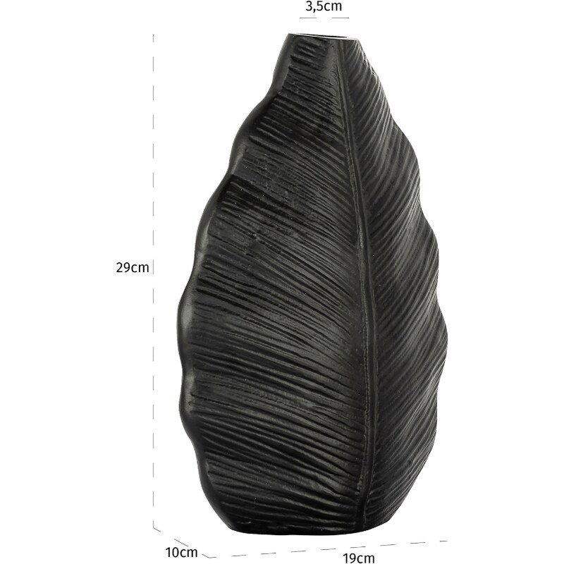 Černá kovová váza Richmond Willow 29 cm