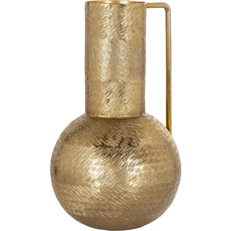 Zlatá kovová váza Richmond Leia 18 cm