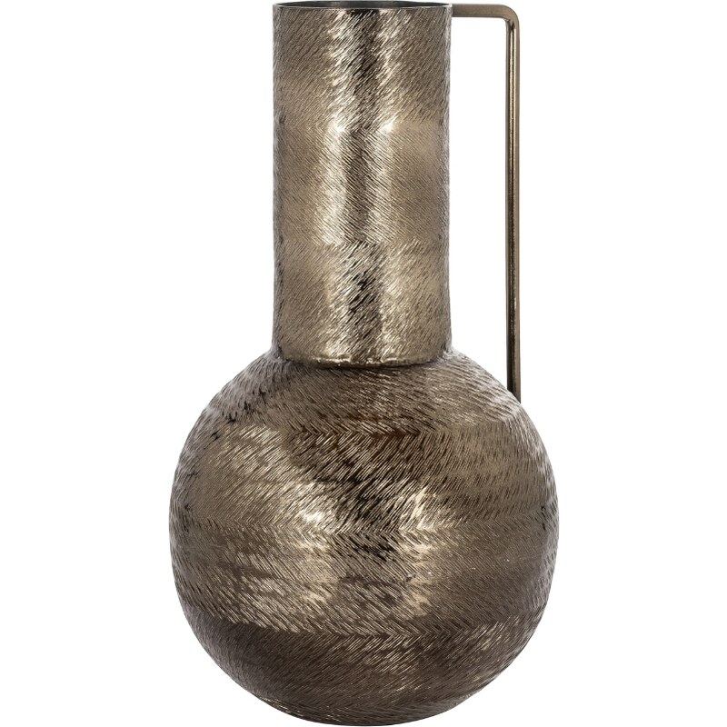Černá kovová váza Richmond Leia 21 cm