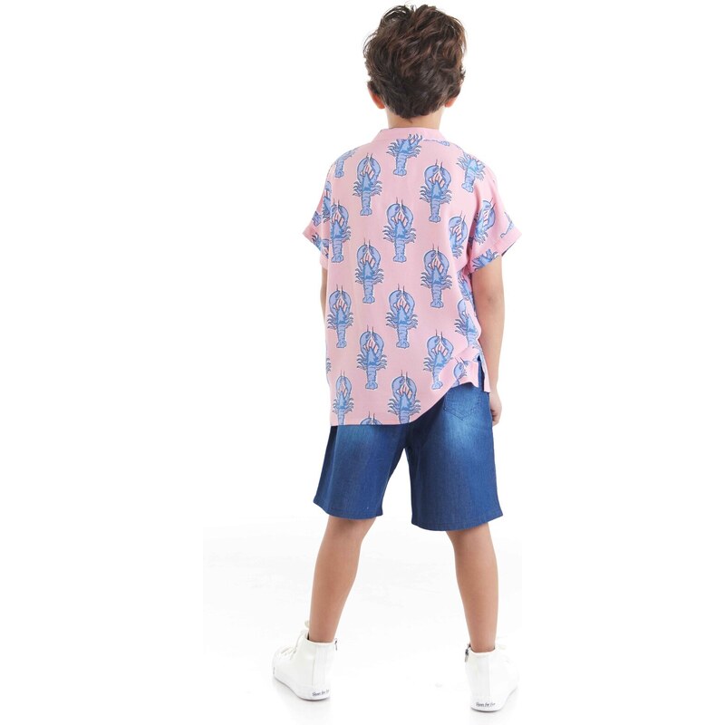 mshb&g Lobster Boy Pink Short Sleeve Summer Shirt