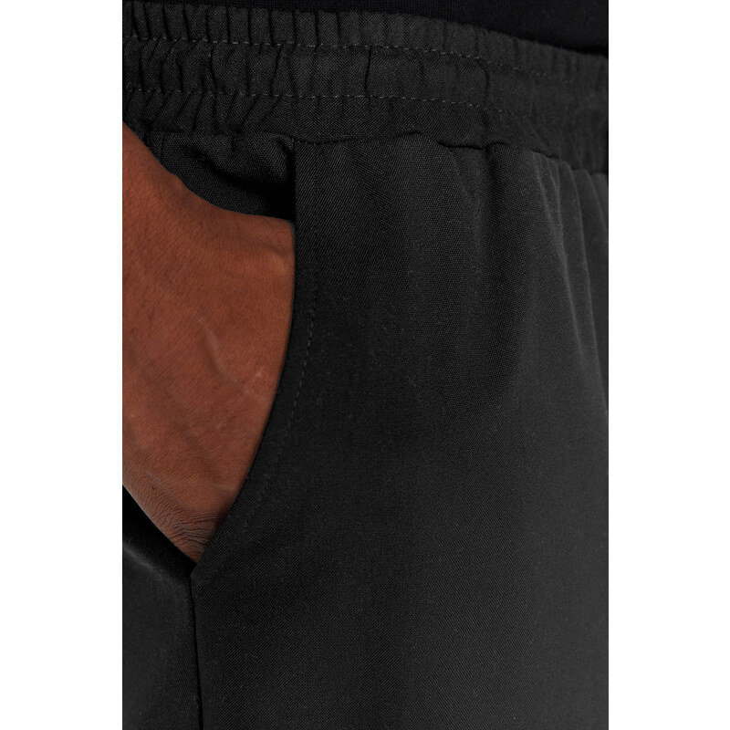 Trendyol Anthracite Regular Fit Elastic Waist Plus Size Trousers