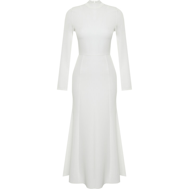 Trendyol White Bridal/Wedding Special Day Woven Evening Dress