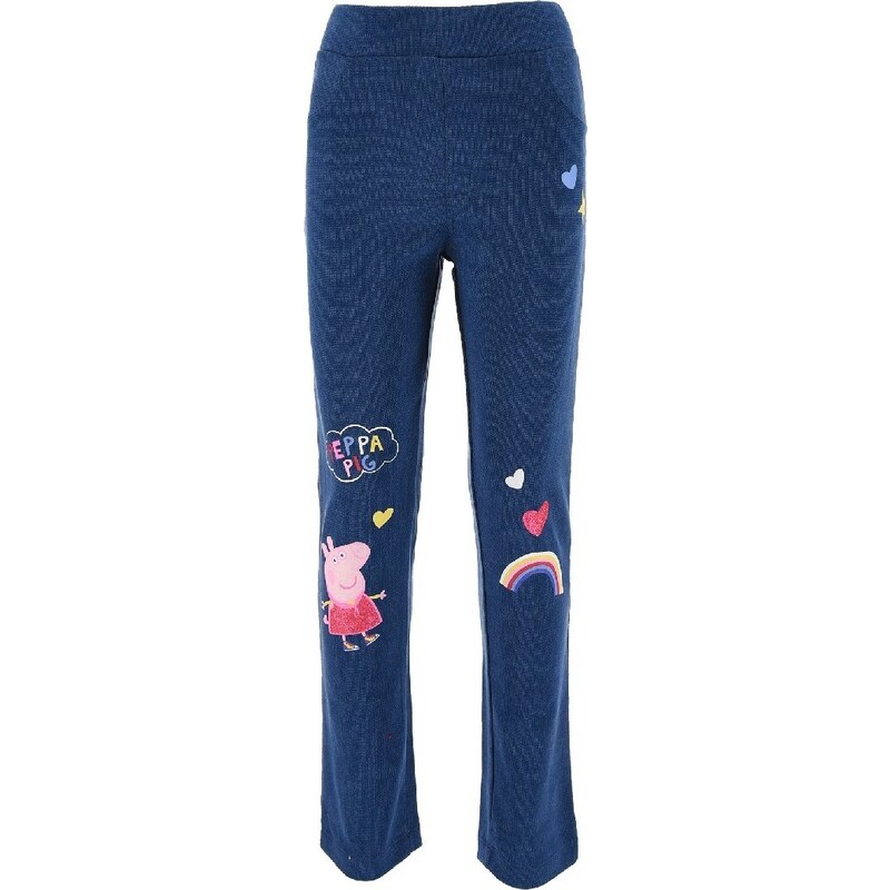 TMAVĚ MODRÉ DŽÍNOVÉ KALHOTY - PEPPA PIG Denim vzor