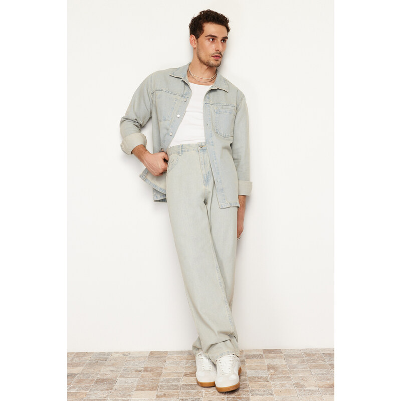 Trendyol Blue 90's Straight Fit Jeans Denim Trousers