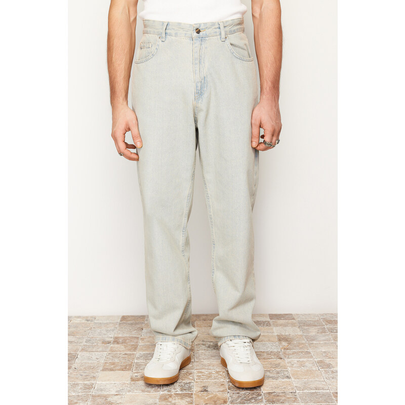 Trendyol Blue 90's Straight Fit Jeans Denim Trousers