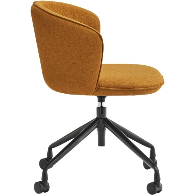 Hořčicově žlutá čalouněná kancelářská židle Teulat Add