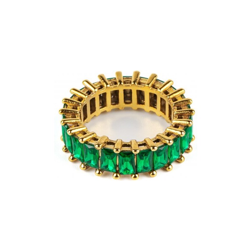 Bellonelli Prsten se zelenými kamínky GRKZ80276 52mm