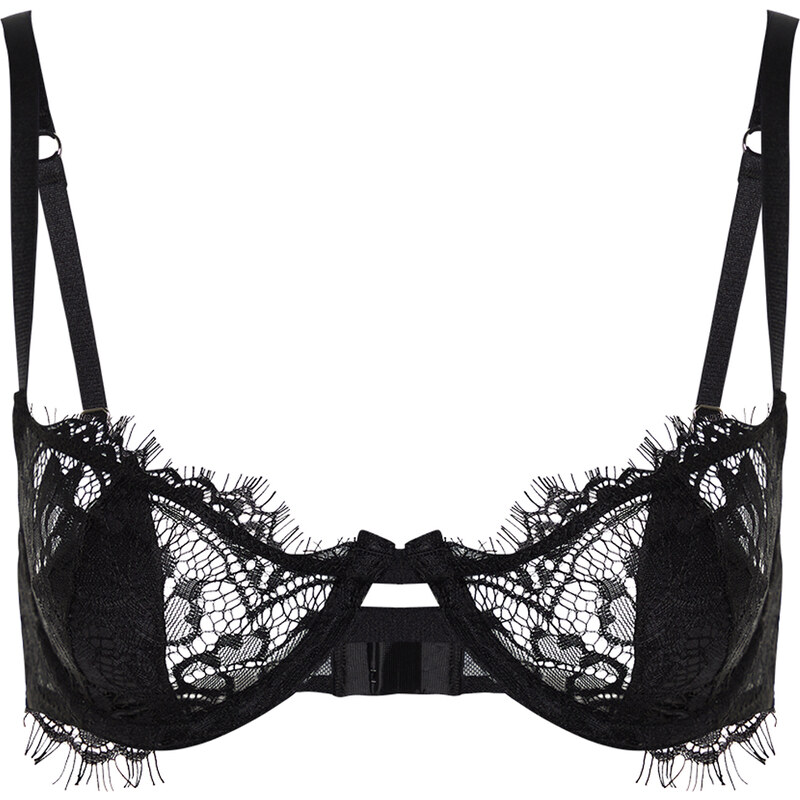 Trendyol Black Lace Capless T-Shirt Bra Knitted Bra