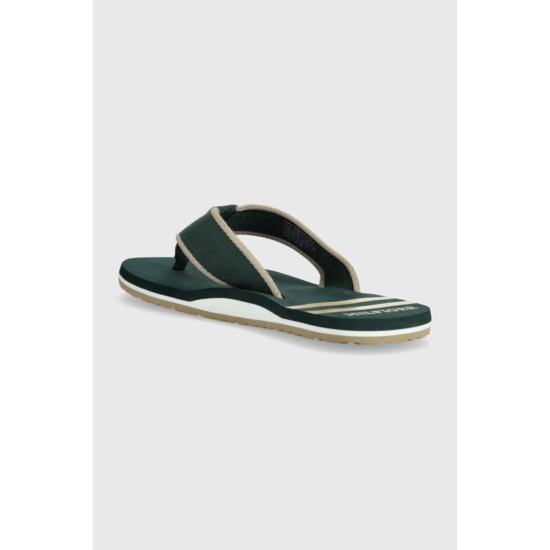 Žabky Tommy Hilfiger SPORTY BEACH SANDAL pánské, zelená barva, FM0FM05020