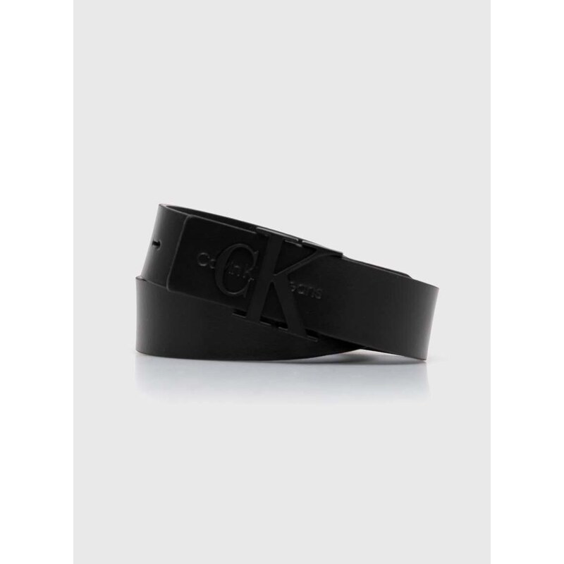Calvin Klein Jeans Kožený pásek Calvin Klein dámský, černá barva