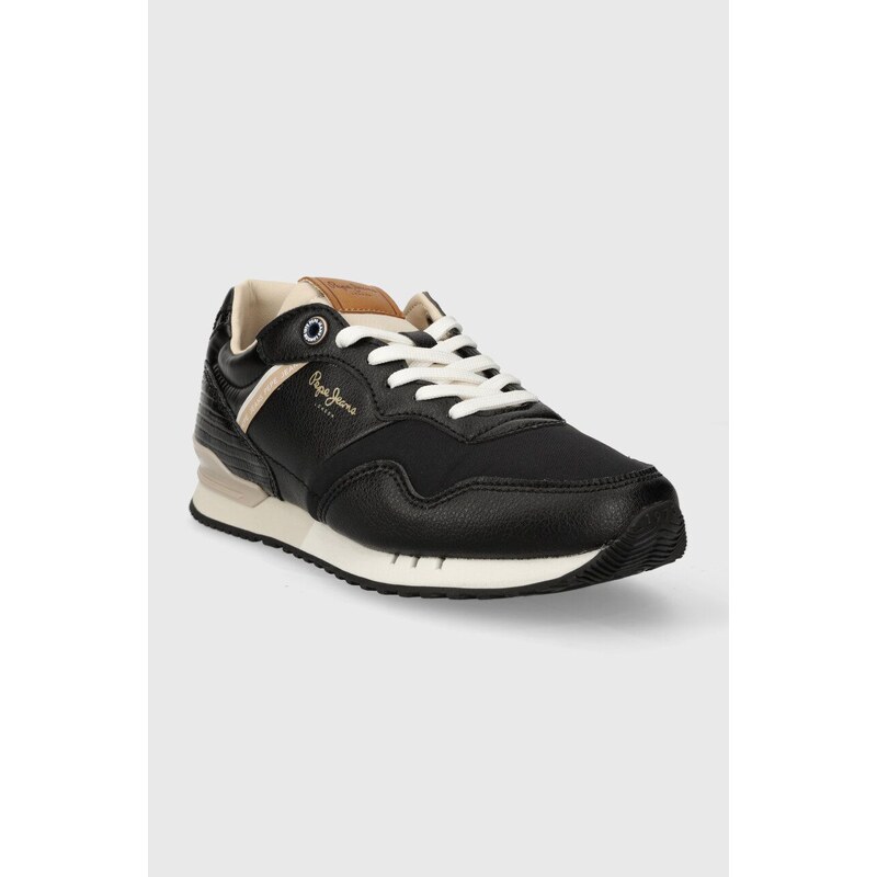 Sneakers boty Pepe Jeans PLS40007 černá barva, LONDON STREET W