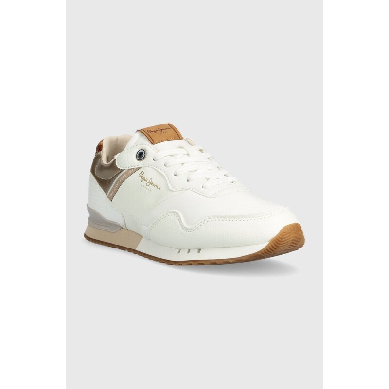 Sneakers boty Pepe Jeans PLS40007 bílá barva, LONDON STREET W