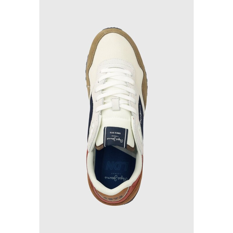 Sneakers boty Pepe Jeans PMS40011 hnědá barva, LONDON CLASS M