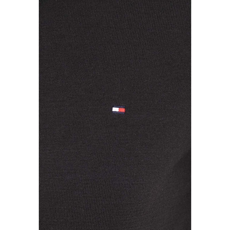 Bavlněný svetr Tommy Hilfiger černá barva