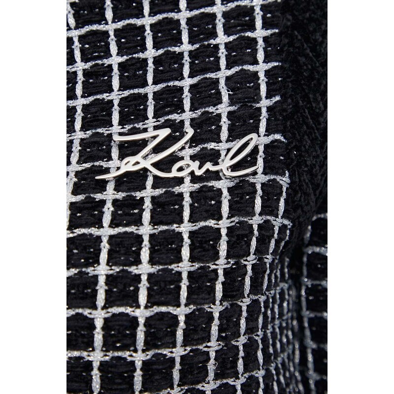 Kardigan Karl Lagerfeld dámský, černá barva, hřejivý