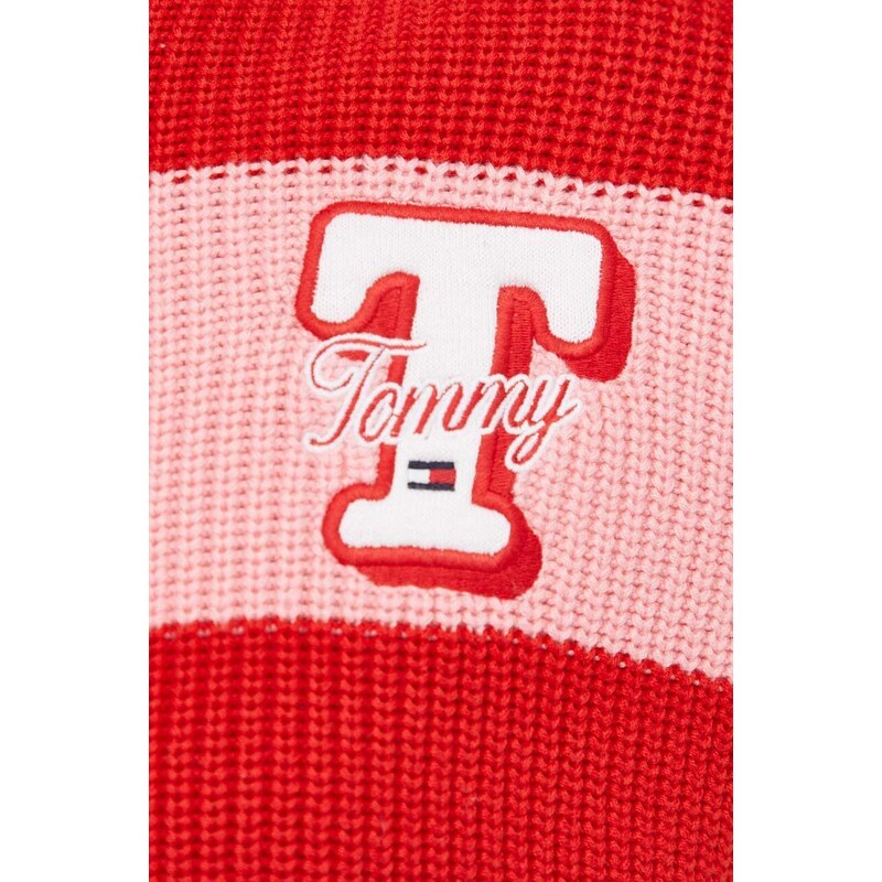 Kardigan Tommy Jeans dámský, červená barva