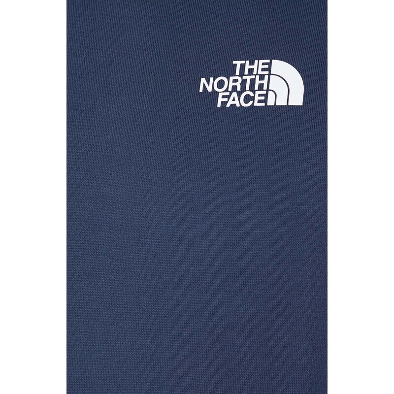 Bavlněná mikina The North Face M Raglan Redbox Crew pánská, tmavomodrá barva, s potiskem, NF0A4SZ98K21