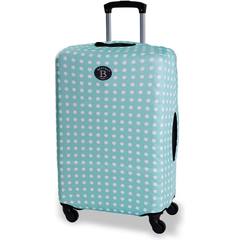 Obal na cestovní kufr BERTOO - Zelené puntíky velikost XL-XXL