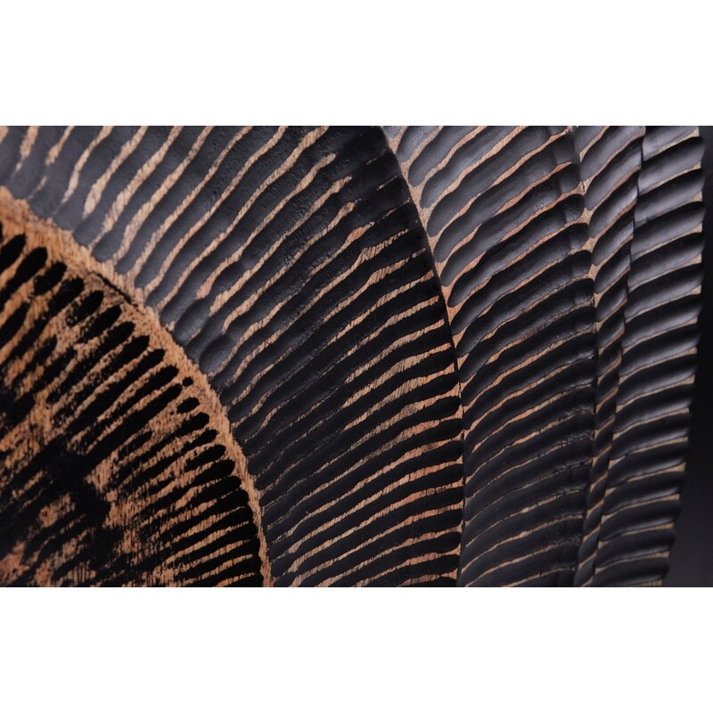 Moebel Living Černá dřevěná komoda Goldos 177 x 38 cm