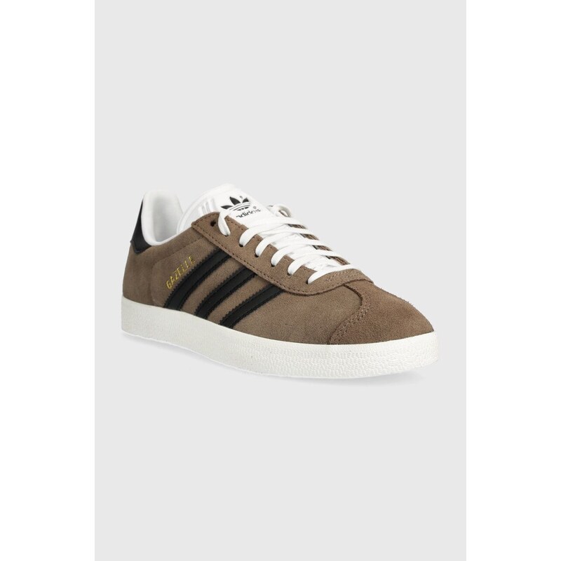 Semišové sneakers boty adidas Originals Gazelle hnědá barva, ID3190
