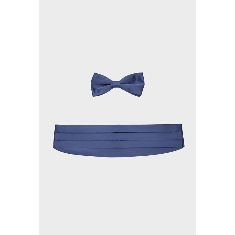 ALTINYILDIZ CLASSICS Men's Navy Blue Bowtie-Sash Set