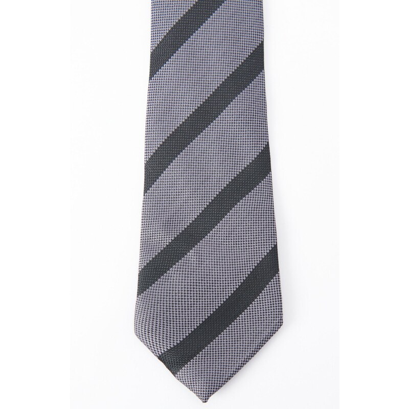 ALTINYILDIZ CLASSICS Men's Black-anthracite Patterned Tie