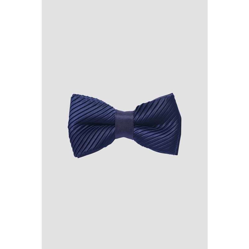 ALTINYILDIZ CLASSICS Men's Navy Blue Pleated Bowtie