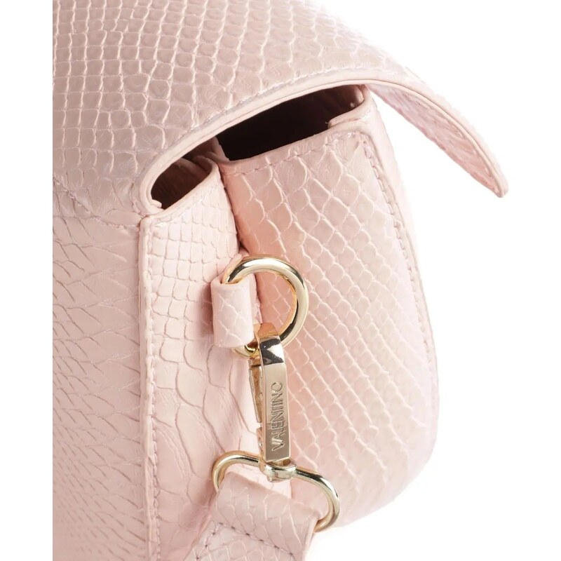 VALENTINO bags crossbody kabelka půlměsíc snake světle růžová
