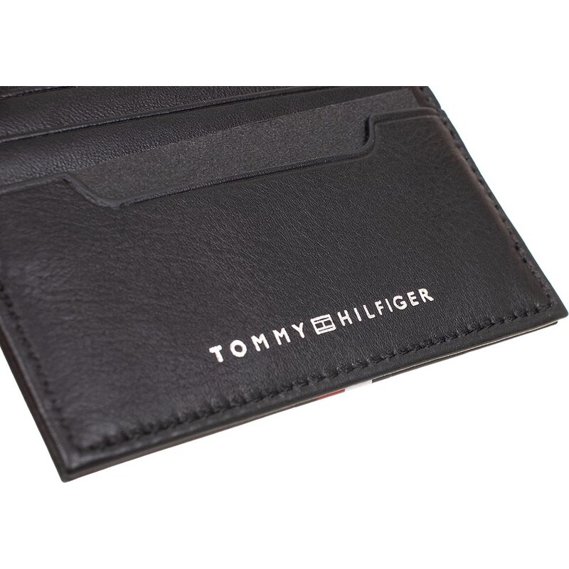 Tommy Hilfiger kožené pouzdro na karty černé