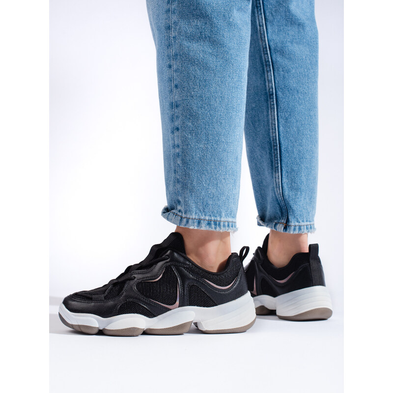 Shelvt KYLIE STYLISH BLACK SNEAKERS