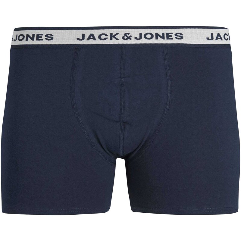 JACK & JONES Boxerky námořnická modř / světle šedá / černá / bílá