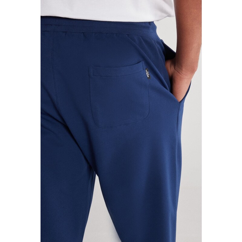 AC&Co / Altınyıldız Classics Unisex Indigo Standard Fit Normal Cut, Flexible Cotton Sweatpants with Pockets.