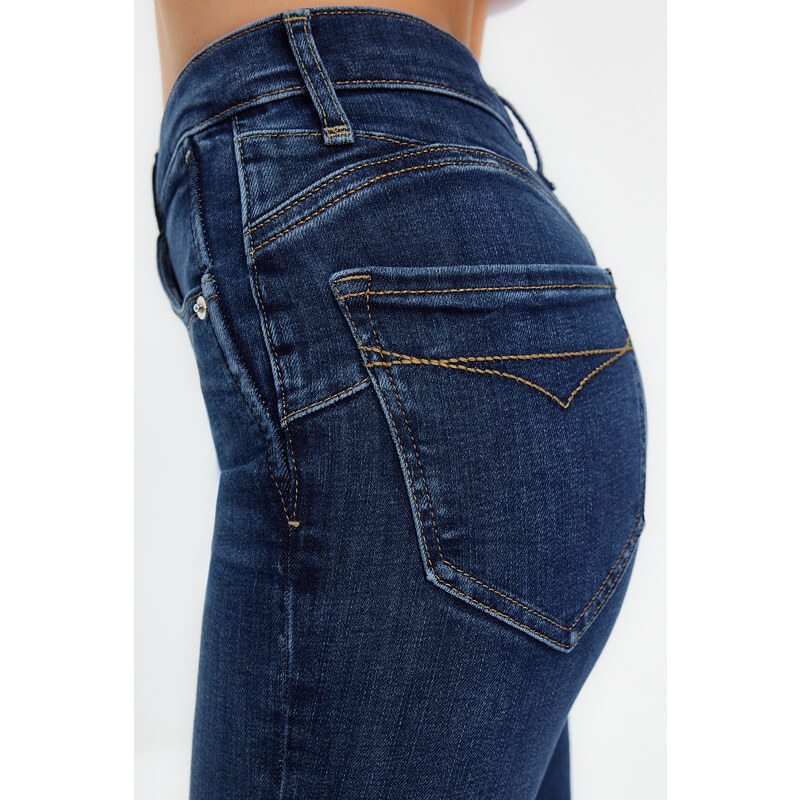 Trendyol Dark Blue Push Up High Waist Skinny Jeans