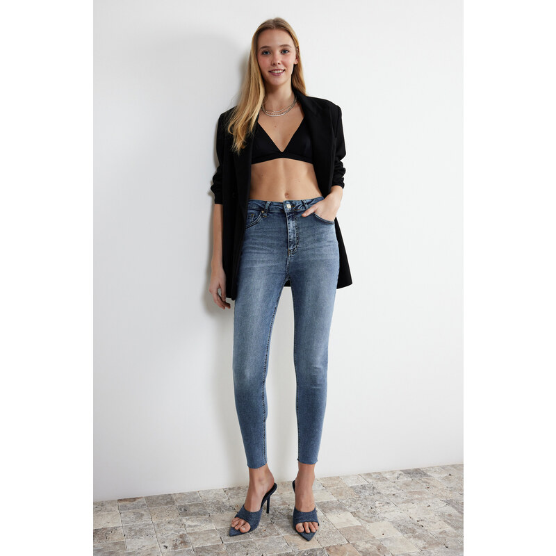 Trendyol Blue High Waist Skinny Jeans