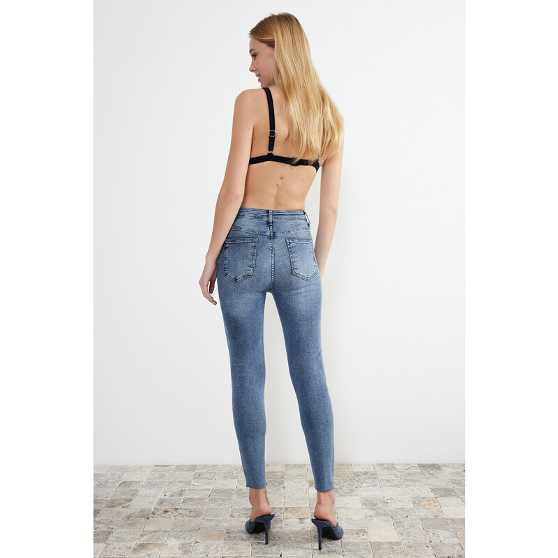 Trendyol Blue High Waist Skinny Jeans