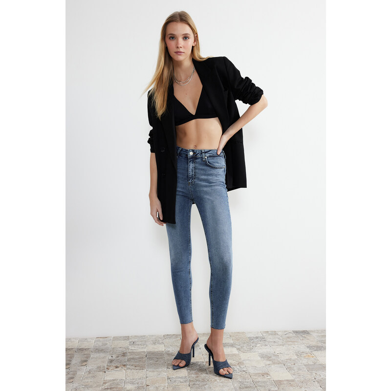 Trendyol Blue High Waist Skinny Jeans