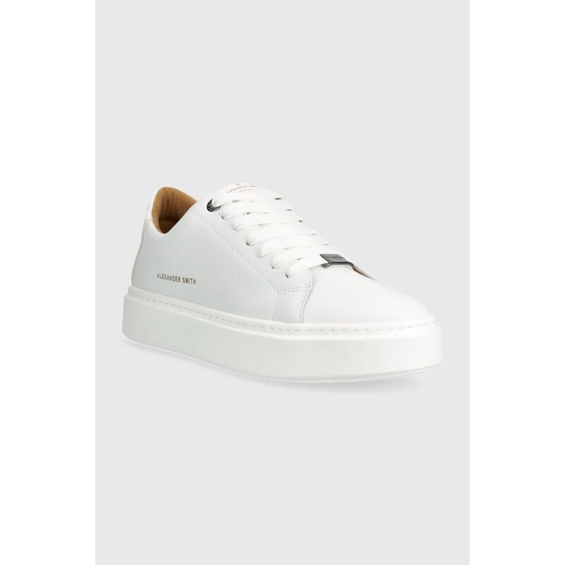 Sneakers boty Alexander Smith London bílá barva, ALAZLDM9012TWT