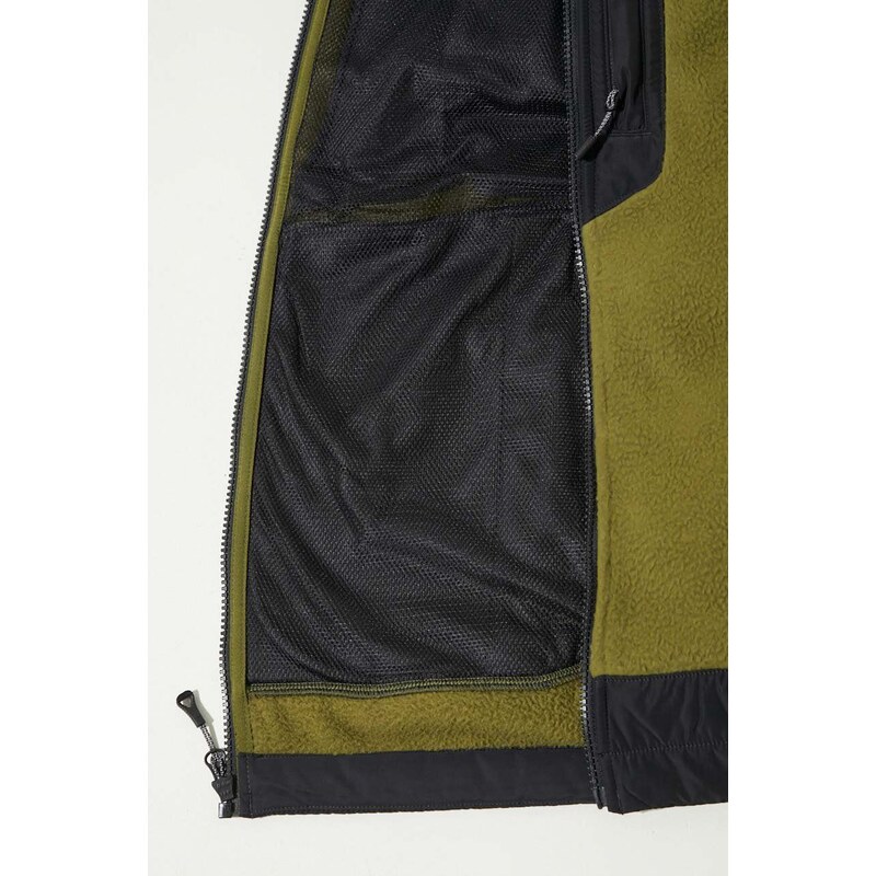 Fleecová mikina The North Face M Fleeski Y2K Fz Jacket zelená barva, s aplikací, NF0A87AWPIB1