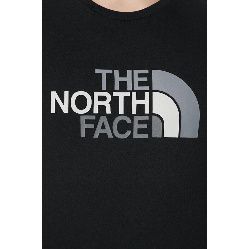 Bavlněné tričko The North Face M S/S Easy Tee černá barva, s potiskem, NF0A87N5JK31