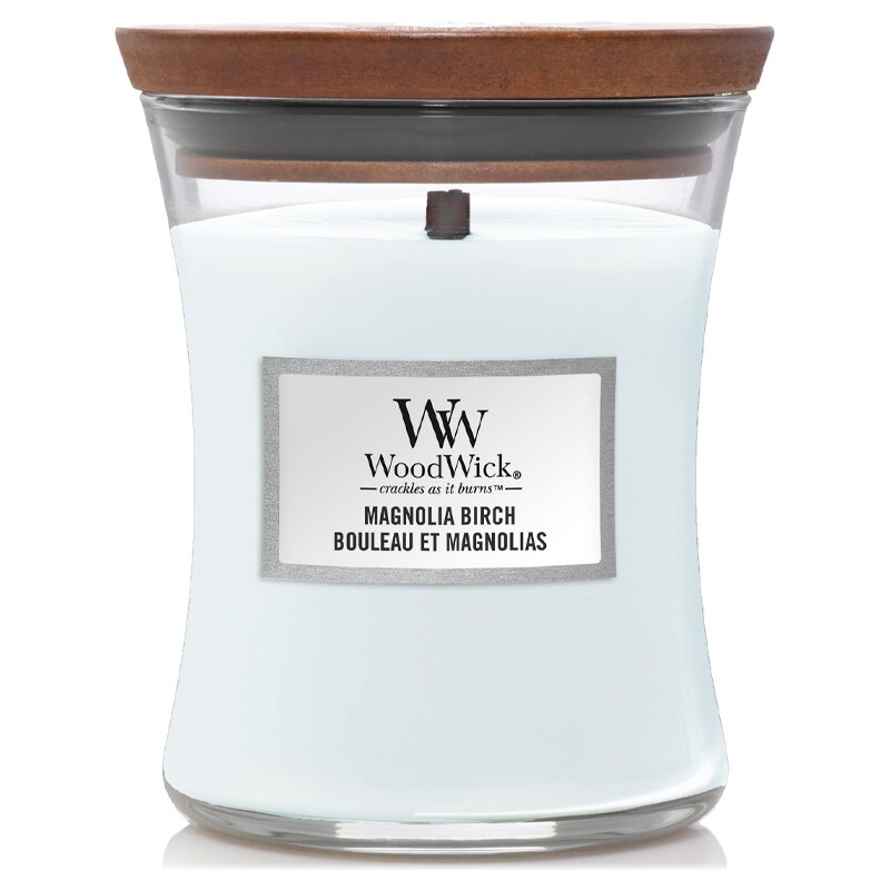 WoodWick – svíčka Magnolia Birch (Magnólie a bříza)