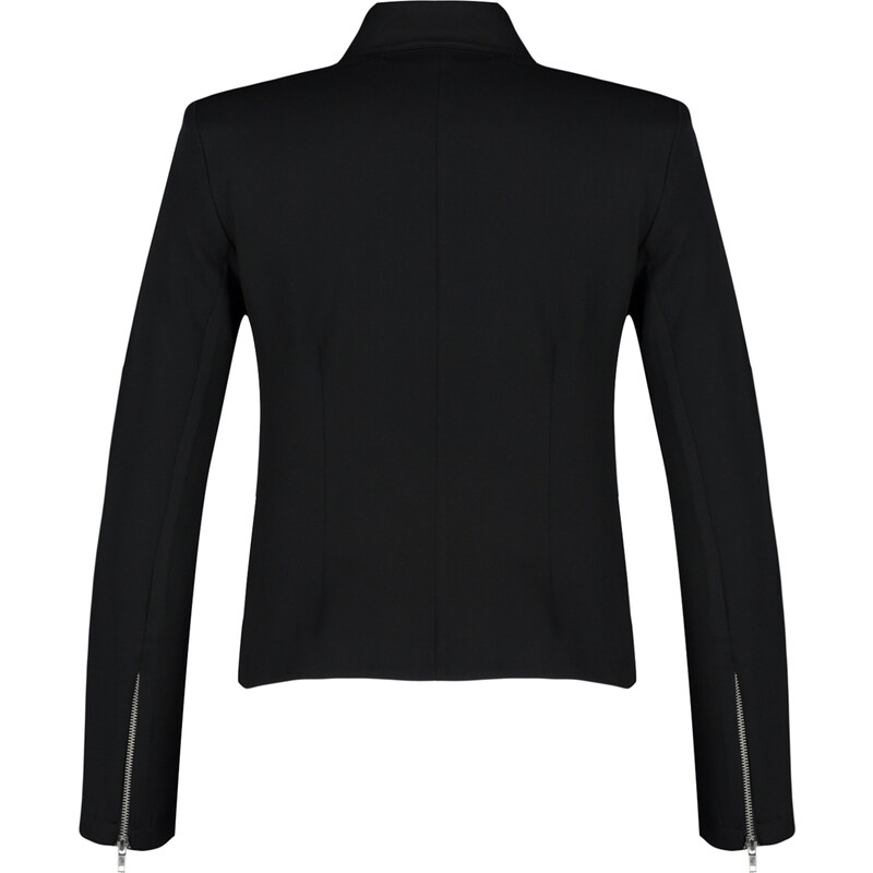 Trendyol Black Zipper Detail Woven Shirt