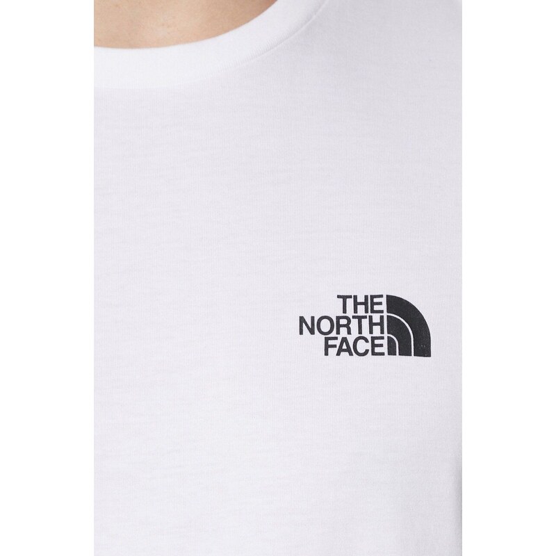Tričko The North Face M S/S Simple Dome Tee bílá barva, s potiskem, NF0A87NGFN41
