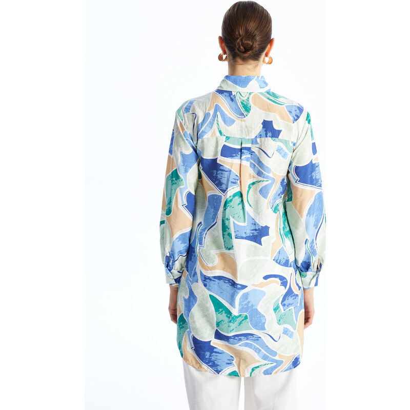 LC Waikiki Women's Patterned Long Sleeve Shirt Tunic