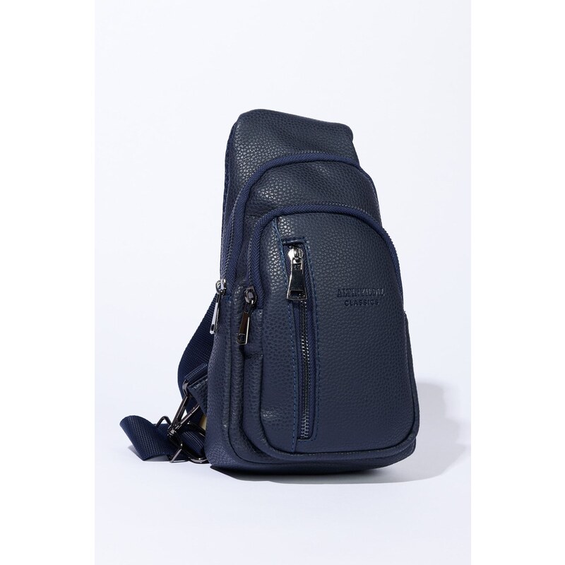 ALTINYILDIZ CLASSICS Men's Navy Blue Crossbody Bag