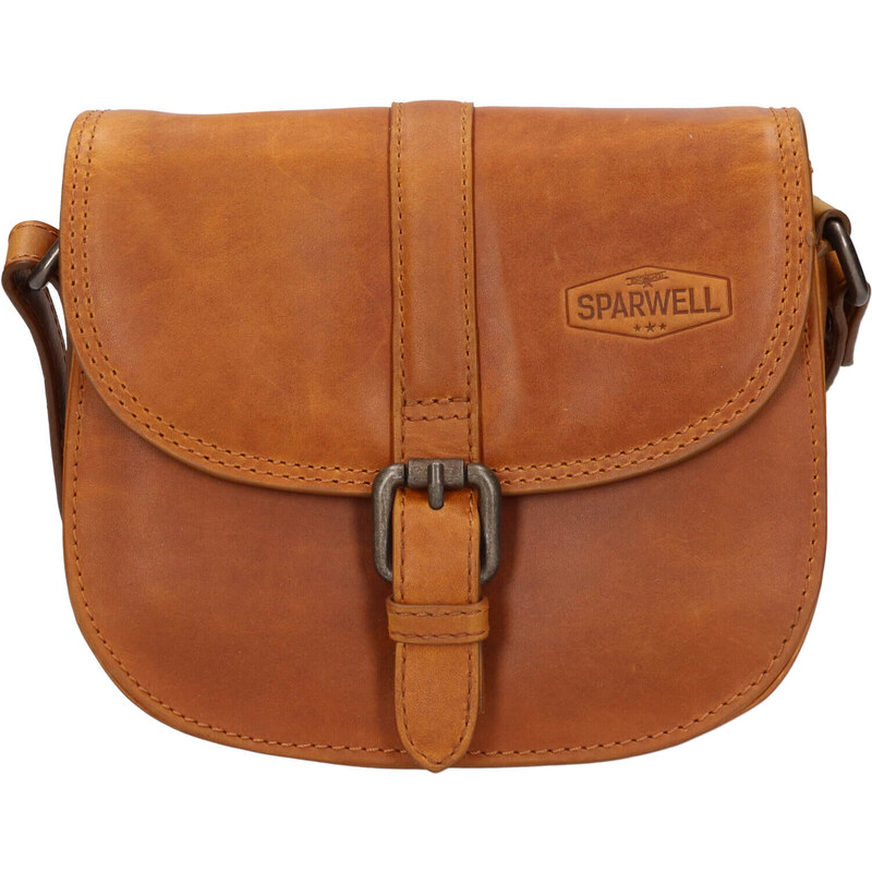 Dámská kožená crossbody kabelka Sparwell Kamile - koňak