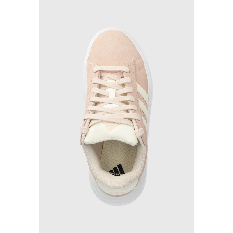Semišové sneakers boty adidas GRAND COURT růžová barva, IE1104