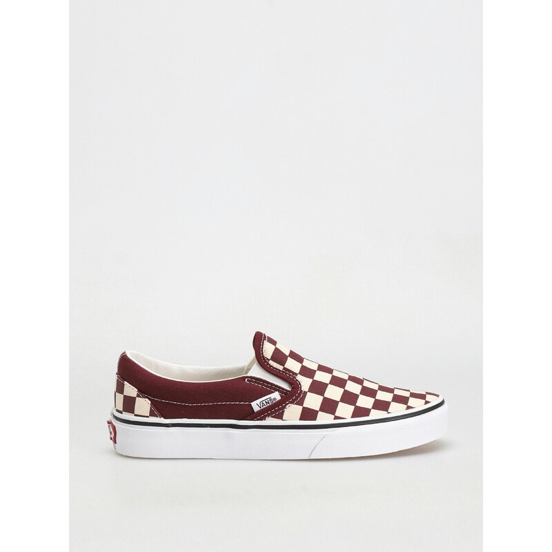 Vans Classic Slip On (checkerboard/port royale/true white)vínově červená