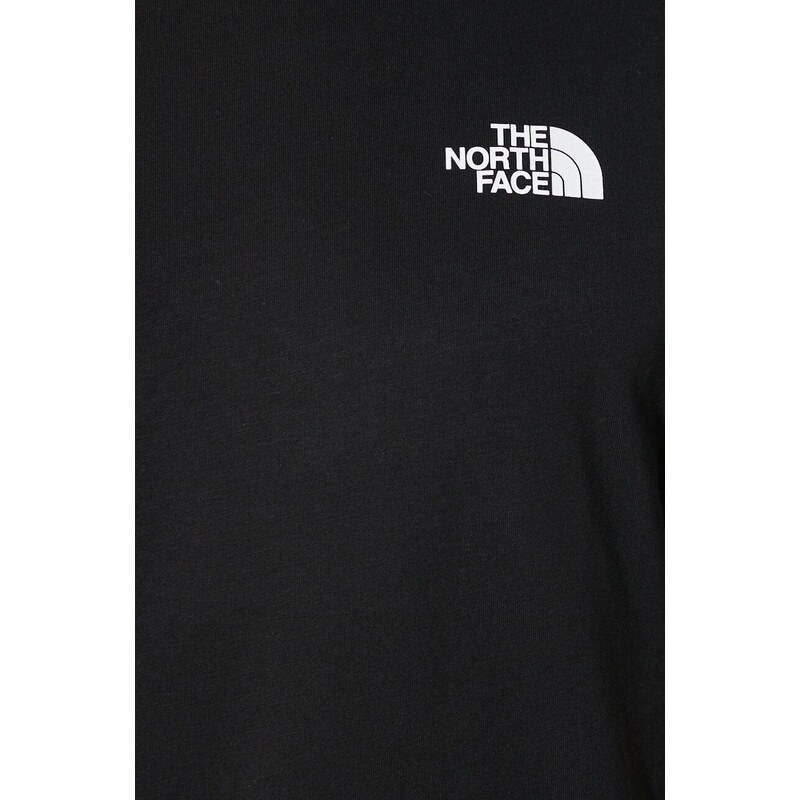 Bavlněné tričko The North Face M S/S Redbox Tee černá barva, s potiskem, NF0A87NPJK31