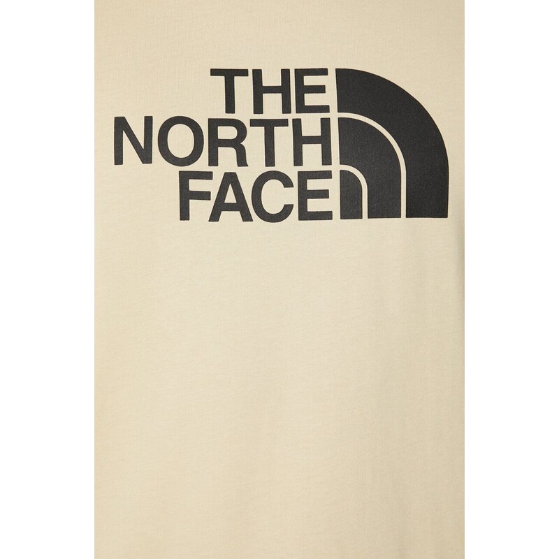 Bavlněné tričko The North Face M S/S Raglan Easy Tee béžová barva, NF0A87N73X41